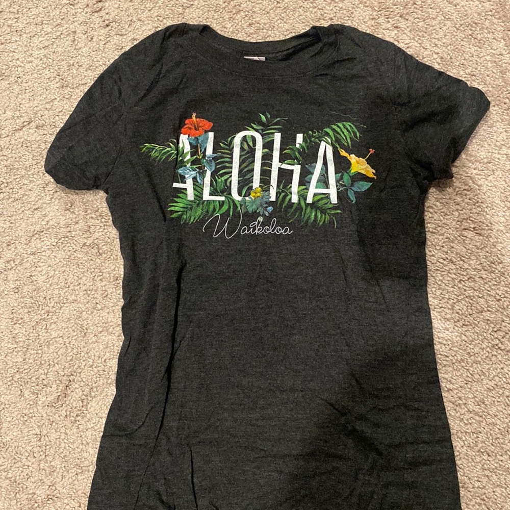 Aloha dark gray t shirt